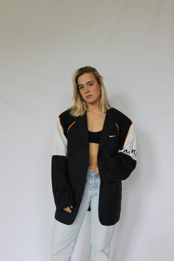 Black Blazer Sporty Sleeves