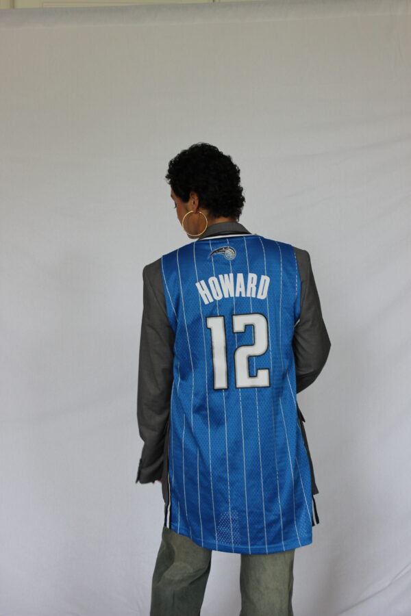 Sporty Blazer Striped Blue Back