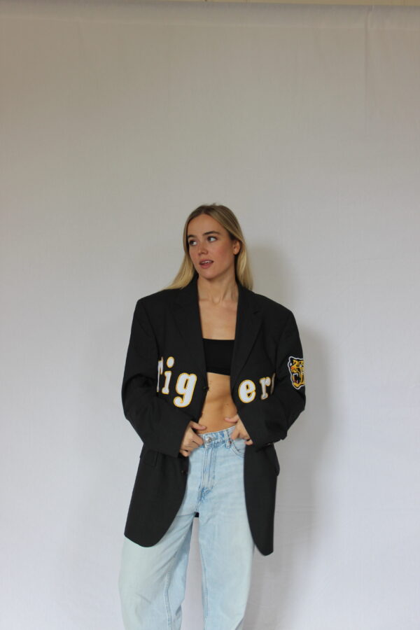 Dark Grey Blazer Sporty Back